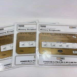 Pioneer 12x12 Refill RMW-5 Memory Scrapbooks Top Loading White Refills set of 3